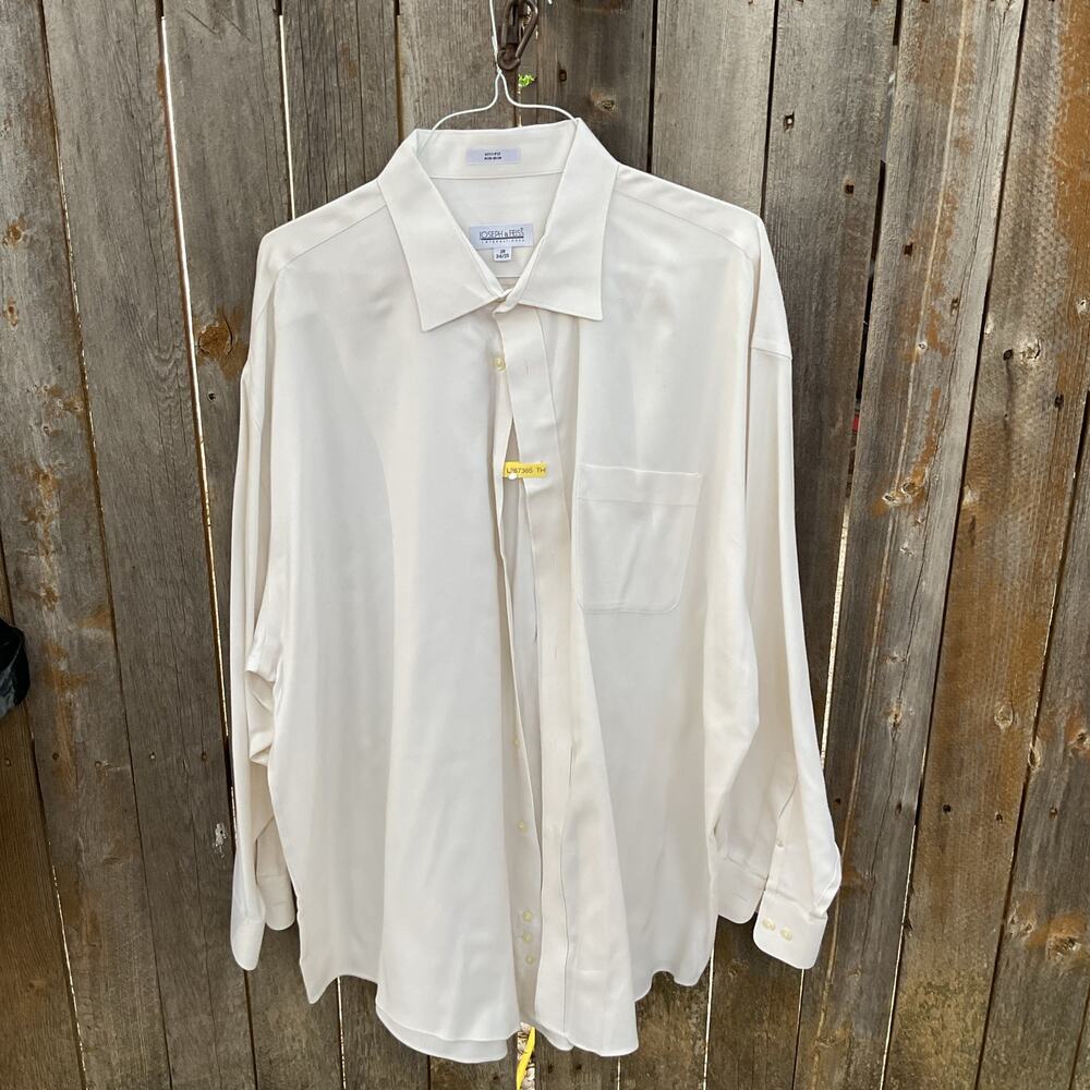 Joseph & Feiss Button Down Cream Dress Shirt - Sz 19 (34/35)